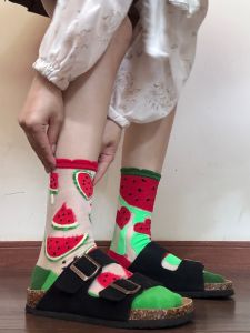 Vớ Kính Mỏng Hình Họa Tiết Không Đều AB
