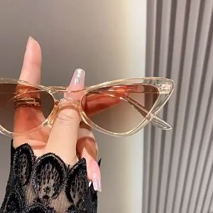 Womens Retro Cat-eye Sunglasses Fashionable And Versatile European And American Glasses UV protection Sun Protection Triangular Sunglasses