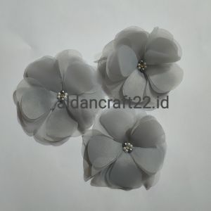 APLIKASI BUNGA ORGANZA JUMBO 10CM / BUNGA PAYET