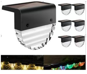 Solar Pool Lights Step Lights Outdoor Poolside Solar Light with Timer Offfor for Outside Stair Fence Step Pool Backyard Decor