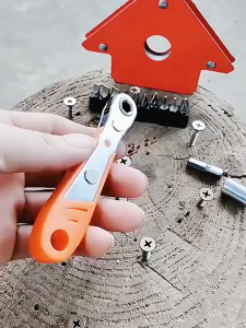 Multifunctional Ratchet Screwdriver 36-Tooth Right Angle Wrench Bidirectional Magnetic Cross Head