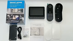 Intelligent Home Video Doorbell 4.3 High-Definition Night Vision Waterproof Wireless Intercom Doorbell Two-Way Conversation