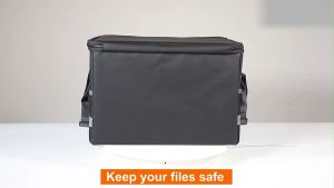 File Storage Box Organizer Fireproof and Waterproof Documents Storage Box with Handle and Lock Multifunctional Stackable Storage Box File Box Safe Box File Cabinet Big Size Storage Box