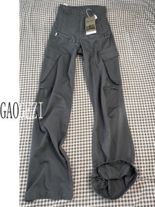 Quần Jeans Công Sở Màu Xám Thẳng Lưng Cao 175 Cm Cho Nữ Quần Jeans Ống Rộng Dài Đến Sàn Phong Cách Mỹ Thiết Kế Thường Ngày