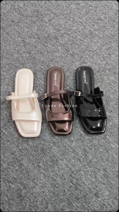 Lynne Iren Teplek Kasual Sandal Slip-On Glossy Anti Licin