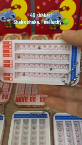 4D Lucky Shaker Keychain | Number 0–9 | Singapore Style Lucky Charm | Fun Lottery Accessory