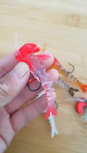 Jumping Prawn Soft lure 7cm/12.5g with Jighead for Saltwater Fishing Live Shrimp Lure