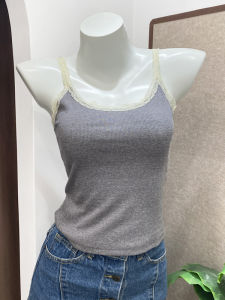 Áo Ba Lỗ Ren Viền Pure Desire Dành Cho Nữ Mùa Hè Mới Áo Ba Lỗ Ren Viền Gợi Cảm Áo Ba Lỗ Ôm Vừa Vặn Áo Ba Lỗ Ngắn