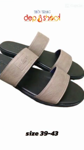 Dép nam 2 quai Thời Trang Dép nam Đế TPR Chống Trượt Êm Chân Dép nam quai ngang Cao Cấp Size 39-43