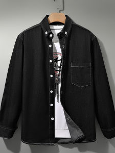 Áo Sơ Mi Dài Tay Denim Nam Mùa Thu Phong Cách Công Sở Thường Ngày Giặt Nhẹ Thương Hiệu Thời Trang Cổ Bẻ Tay Dài Cotton 100%