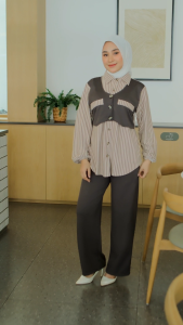 Agatha Setelan Celana | One Set Remaja Kekinian | Setelan Knit Daily Terbaru | One Set Daily Kekinian | Setelan Atasan dan Celana Simple