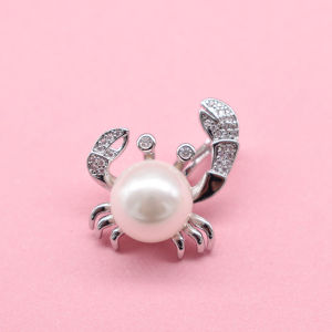 Bisected Pearl Sweater Chain Crab Pendant Clasp DIY Jewelry 925 Silver Plated Alloy Two-Way Clip-On Adjustable Buckle Accessories