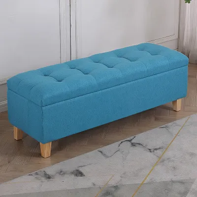 Solid Wood Seating Storage Bench Long