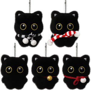 พวงกุญแจตุ๊กตาแมวดำหลากหลายสไตล์ น่ารัก ใช้ตกแต่งกระเป๋าเป้สะพายหลัง ของขวัญสำหรับเทศกาลต่างๆ