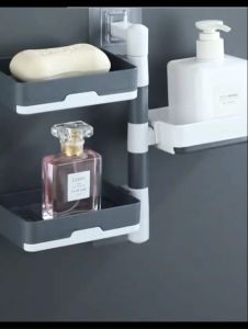 ที่วางสบู่ 3 ชั้น ที่ใส่สบู่ ชั้นวางสบู่ ชั้นวางสบู่ในห้องน้ํา กล่องสบู่ติดผนัง ไม่ต้องเจาะ