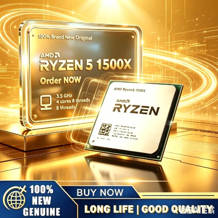 AMD | AMD Ryzen 5 1500X Original Brand New AM4 Desktop Processor YD150XBBM4GAE 4 Core 8 Thread 3.5GHz 16MB L3 Cache 65W Ready Stock