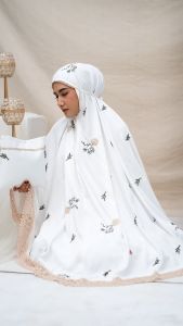 ALRIZKY - MUKENA DEWASA KATUN RAYON BORDIR JUMBO HAIBAH 2 IN 1