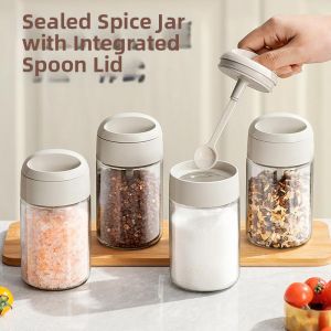 NAIFUNA | Spoon Cap Integrated Glass Seasoning Jar