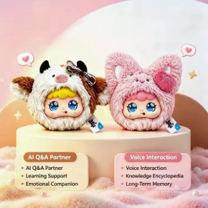 AI Smart Companion Plush Doll Voice Interactive Stuffed Toy with Long-Term Memory Kids Learning Emotional Companion Gift