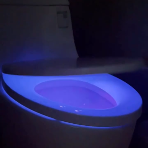 Đèn UV khử trùng toilet thông minh tự động kèm 10 gen thơm (4 Led UV dùng pin sạc)