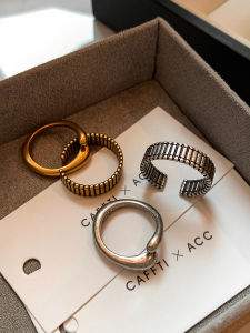 CAFFTI | Simplicity Elegant Metal Silver Retro Finger Ring