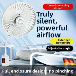MUHONGYU | Large Wall Mountable Bathroom & Kitchen Ceiling Fan with 3-Plug Socket