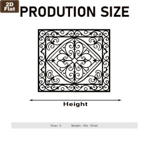 CIFbuy | CIFBUY Iron Wall Art Vintage Scroll Floral Metal Sculpture Rustic Boho Decor Sign For Home Indoor Outdoor Yard