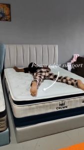 [HARGA DIRECT KILANG} BETTY FURNITURE Lienca Crown HYBRiD Cool 16 Inches Pocket Spring HD Foam Foam Box with Cooling Yarn Fabric Mattress