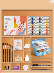 CHINJOO | Beginner and Childrens Watercolor and Gouache Paint Set Non-toxic Washable