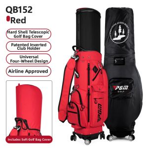 PGM GOLF | Waterproof Telescopic Hard-Shell 4-Wheel Golf Travel Bag