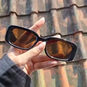 kacamata hitam retro vintage wanita pria kotak fashion korea desain bintang plh28