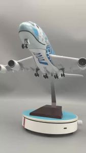 1/160 A380 for ANA Blue Turtle Airplane Model Kits(18 inches) with Display Stand for Adult Aviation Gifts or Aircraft Collection