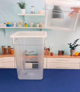PC Square Storage Container 6L/8L/4L/2L/12L/18L/22L- Sealed Snack Food l Transparent Sealed Storage Box l Food Storage Container