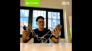 BAVIN CB370 60W PD Fast Charging Mini Braided Data Cable Type-C to Type-C &Type-C to iPh Compatible for iPh 15-17