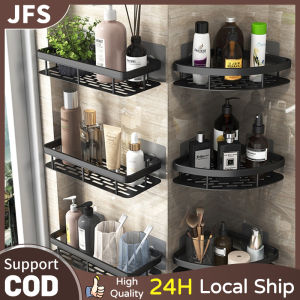 JFS Bathroom Stand Stainless Organizer Storage Shelf Rack Space Accessories Shelves Corner Shower Storage Rack