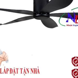 Quạt trần hiện đại - Quạt sát trần Qvifa-900/Đen lắp nhà hàng phòng bếp Quán Coffee