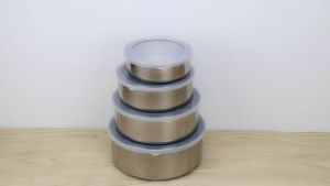 Bộ 5 hộp đựng thực phẩm nhiều kích thức bằng inox bảo vệ sức khỏe
