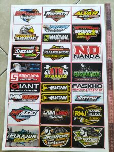 STIKER SOUNDSYSTEM JUMBO UKURAN 31cmX47cm | STIKER PACK ISI 26 | STIKER MURAH 1 LEMBAR