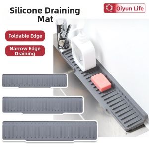 Foldable Silicone Water Splash Guard Long Narrow Sink Pad