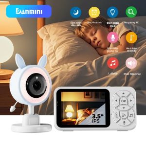 Màn Hình Trẻ Em 35  Với Camera 03 Megapixel Đèn Ngủ RGB Phát Hiện Nhiệt Độ Liên Lạc Thoại & Tầm Nhìn Ban Đêm Màn Hình An Ninh Di Động