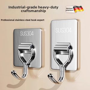 Stainless Steel Powerful Adhesive No-Drill Heavy-Duty Hook
