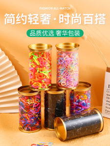 Black Disposable Hair Ties for Women Non-Tightening Elastic Hair Bands Black Hair Rings Forest System Hair Ropes Fashion Accessories