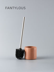 Long Handle Ceramic Toilet Brush Stainless Steel round Head High Aesthetic Value Household Bathroom Cleaning Tool Durable Toilet Brush