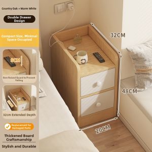 ZHUOHE | Compact Cream Style Bedroom Nightstand 20cm