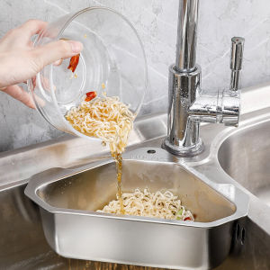 304 stainless steel kitchen sink drainage basket hanging kitchen sink drainage basket vegetable washbasin leftovers filter kitchen sink drainage basket filter