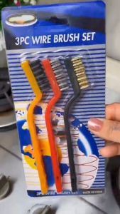 Sikat Kawat 3 in 1 / Sikat Kompor / Set Sikat Kawat Tembaga Nylon Pembersih Kompor Wire Brush 3 in 1 / Sikat Pembersih Noda