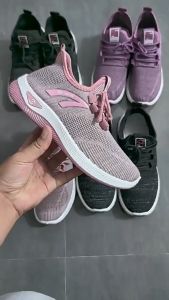 Womens cloth shoes single shoes flying mesh slip-on shoes for women casual sports shoes