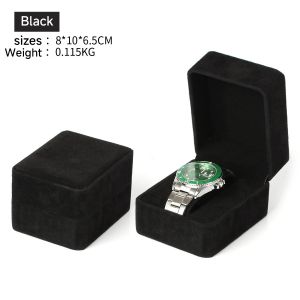 Single Watch Case PU Leather Watch Travel Case with Removable Cushion Jewelry Storage Case Organizer Portable Square Watch Box