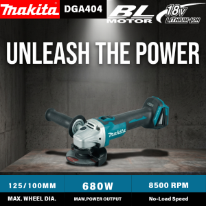 Makita | Makita DGA404 18V Brushless Cordless Angle Grinder 125mm Variable Speed Lithium Tool For Metal Cutting Wood Sanding Polishing