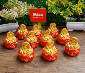 (03 size) Túi vàng đỏ Chữ Phúc + Chiêu Tài Tấn Lộc Giàu có Quà tặng Đồ trang trí